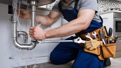Technician using electronic equipment to detect a plumbing leak in Imperial Beach